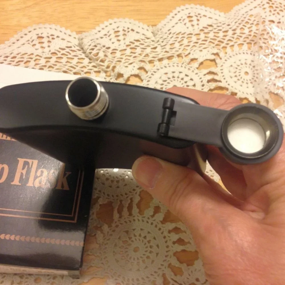 Stainless Steel Hip Flask, black, nwot
